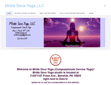 Tablet Screenshot of mridasevayoga.com